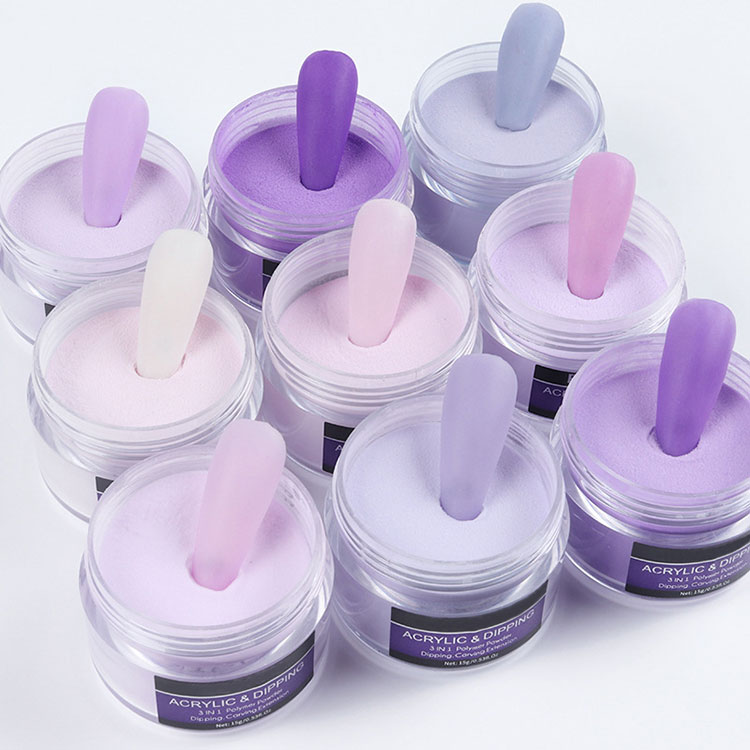 12 kolore hasierako kit 2 in 1 hauts akrilikoa