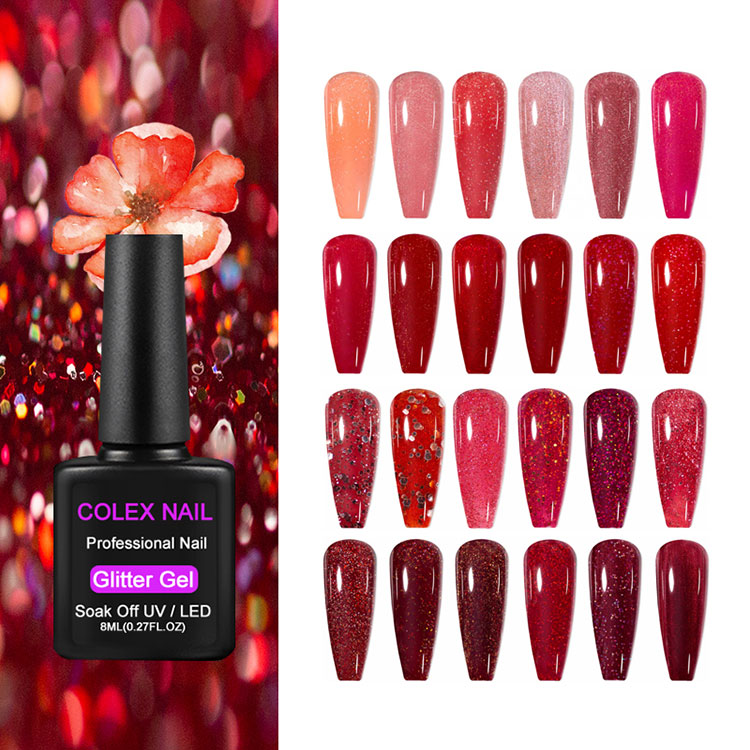 8ml distira gorriko gel poloniar oparia