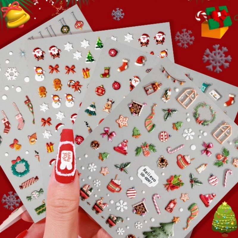 Gabonetako Nail Art Pegatinak