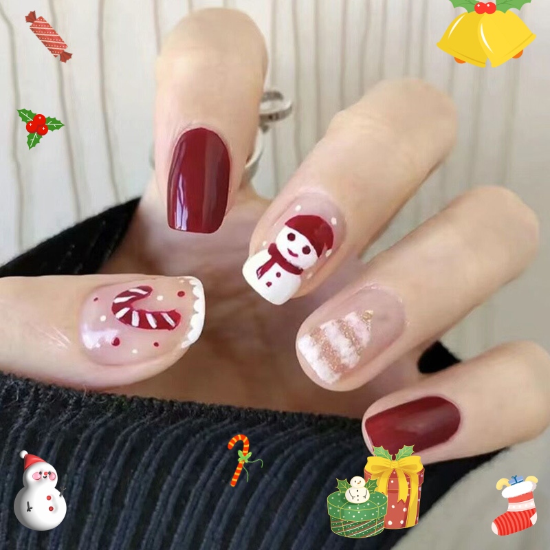 Gabonetako Press On Nails