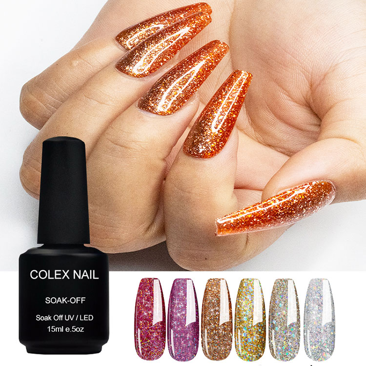 Flash Diamond koloreak Glitter Gel iltze poloniera