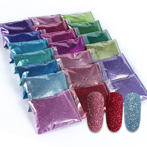 Distira holografikoak Pigmentu Nail Art hautsak