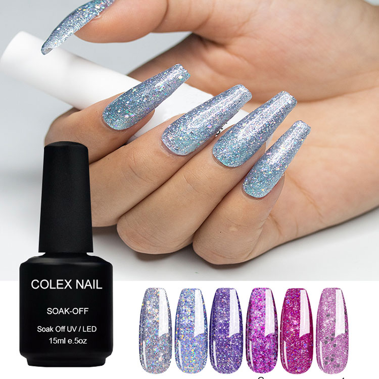 Zilarrezko distiratsu distiratsua zilarrezko glitter gel leuna