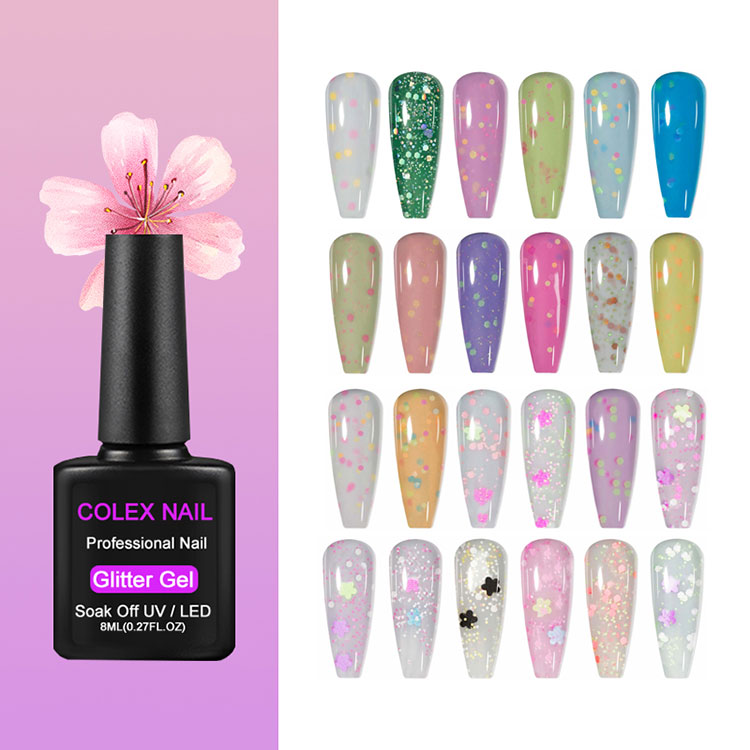 Udaberriko Udako Iltze Arte Glitter Gel Poloniarra